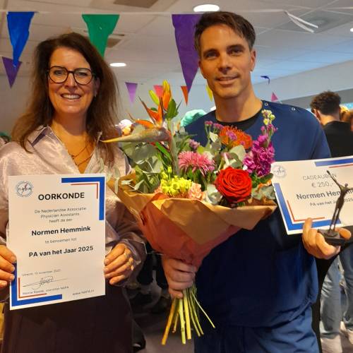 Onze collega Normen Hemmink verkozen tot Physician Assistant van het Jaar! 
