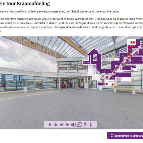 Virtuele tour Kraamafdeling