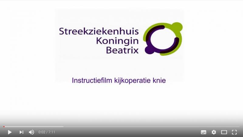 Instructiefilm kijkoperatie knie